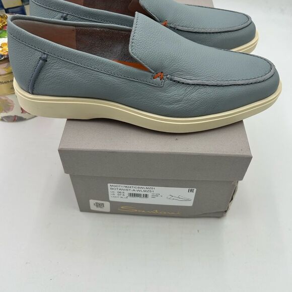 Men's Santoni leather loafers size 7.5 US made in Italy - Picture 3 of 11